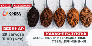 Вебинар «Мир какао-продуктов: особенности использования и неожиданные сферы применения»