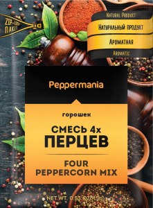 Peppermania Приправа Смесь 4 перцев горошек 15г